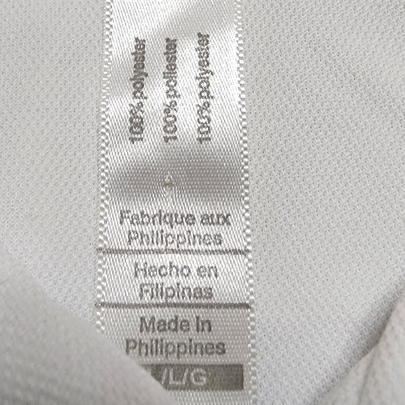 Page & Tuttle CoolSwing Golf Polo Solid White Yellow Shoulder Accent Women's L - Picture 6 of 7